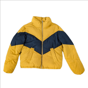 Love Tree Chevron Colorblock Puffer Jacket